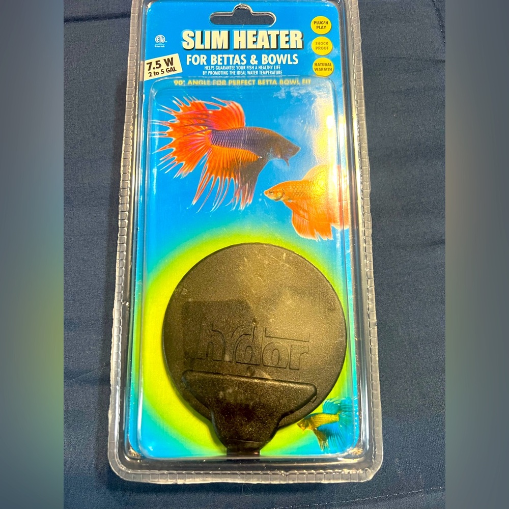 Hydor 7.5w Slim Heater for Mini & Small Aquariums, Bettas & Bowls 2-5 gallons